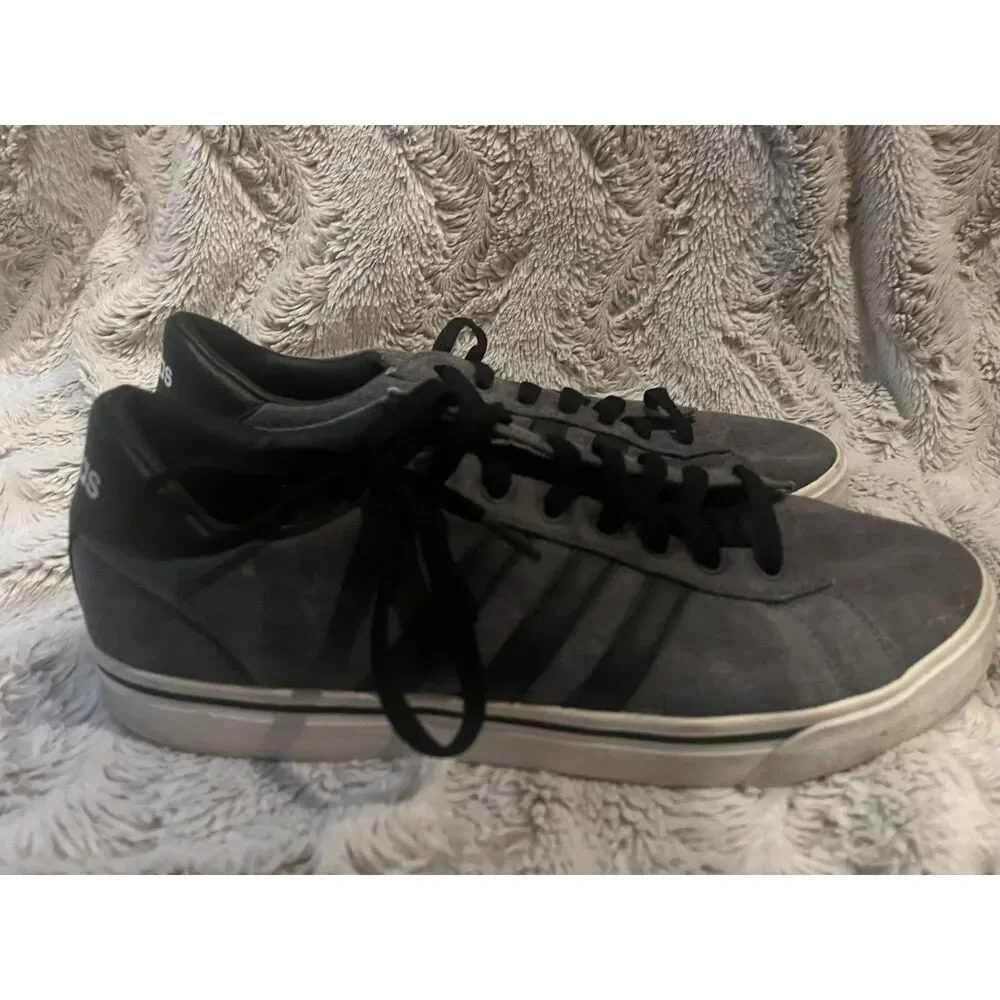 Adidas Neo Cloudfoam Super Daily Gray Black Sneakers Men's 10.5